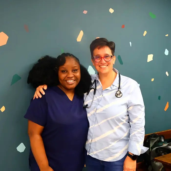 Dr. Carla Els with a member of the practice team at the rooms